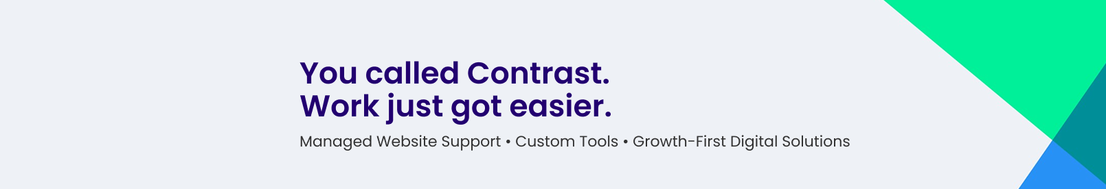 Contrast banner, making your work easier